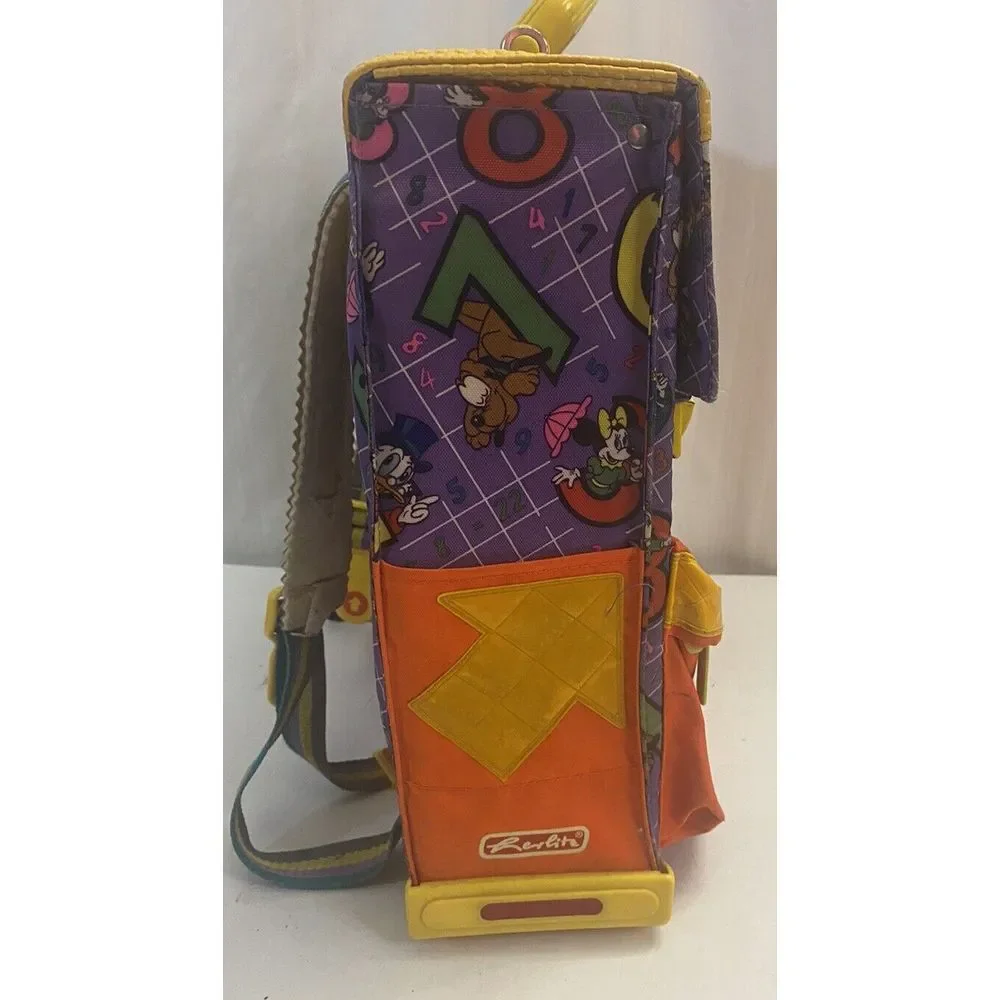 VERY RARE VINTAGE 90'S DISNEY Pluto Mickey school backpack‎ by HERLITZ